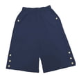 thumbnail image 4 of Pantalones informales de mujer con corte recto y holgado - Pantalones de verano con bolsillos con botón - S-XXXL, 4 of 5