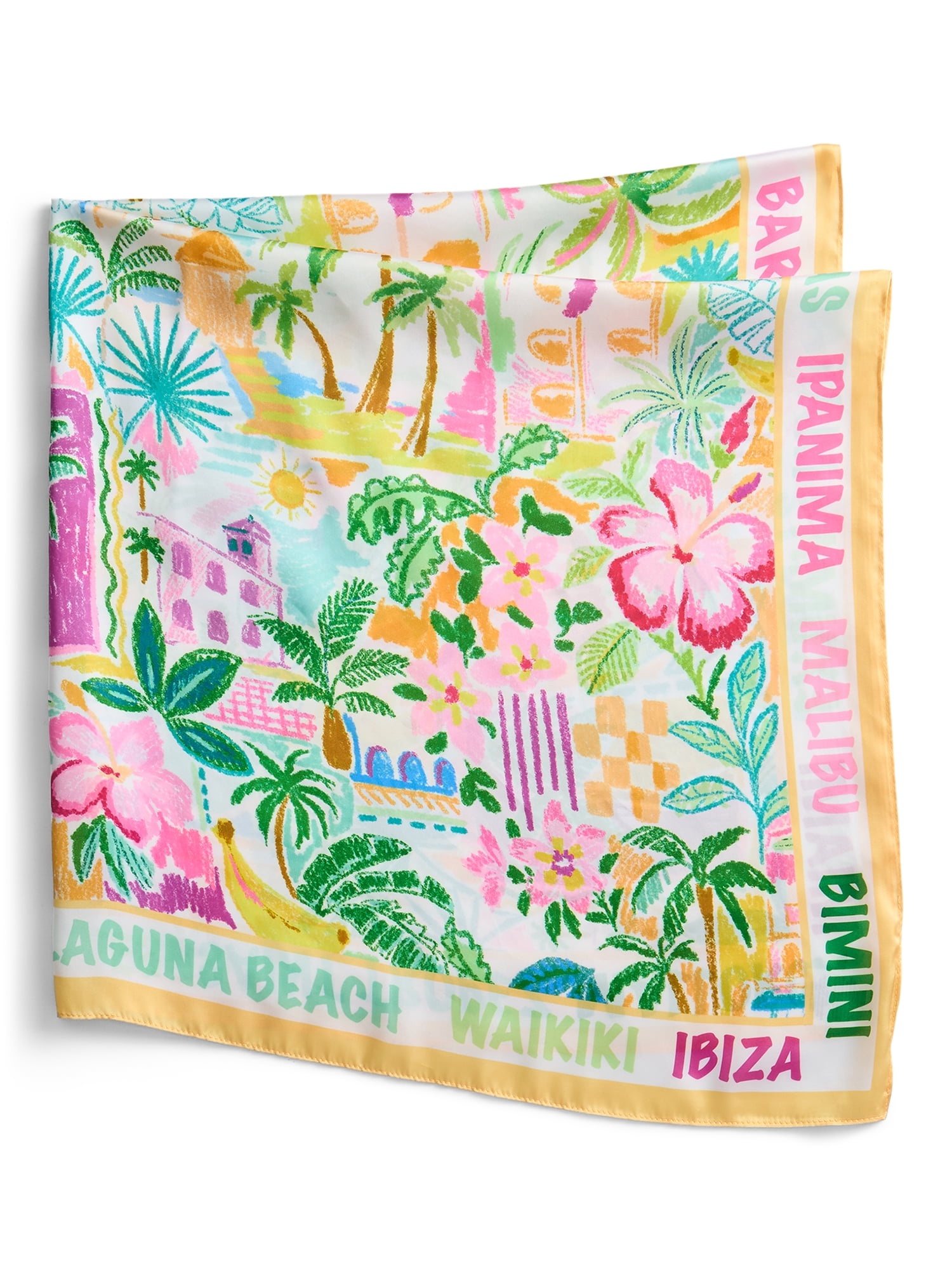 No Boundaries Printed Square Scarf, Women’s