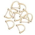 thumbnail image 2 of jifeng 10 Pieces Buckles D Rings Key Chian Metal Screw in Shackle Handmade D Rings Golden, 2 of 7