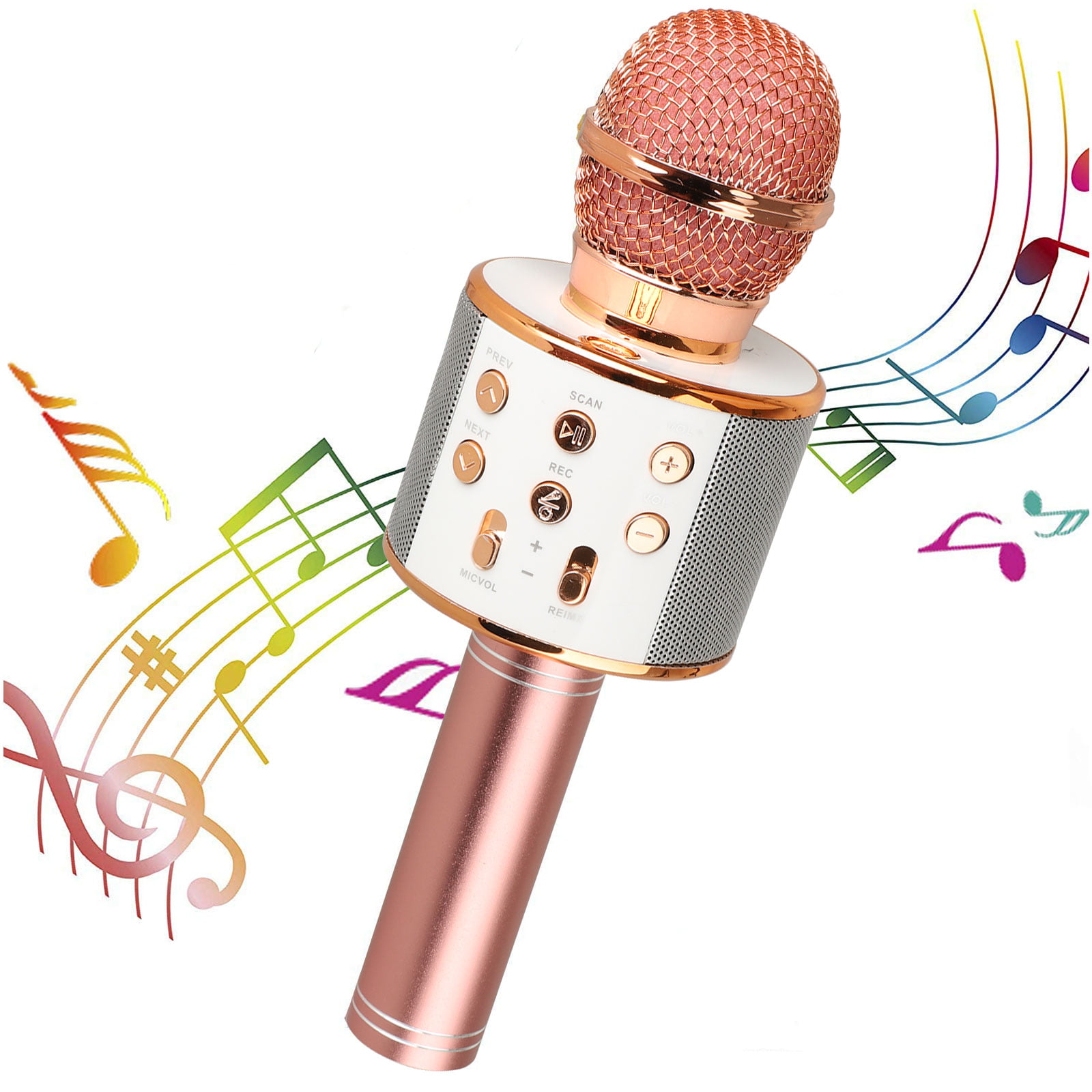 Wireless Bluetooth Karaoke Microphone for kids adults, Handheld Karaoke Mic Speaker Machine for Home Birthday Party, Portable Microphone for Kids, Gifts Toys for Kids, Girls, Boys and Adults