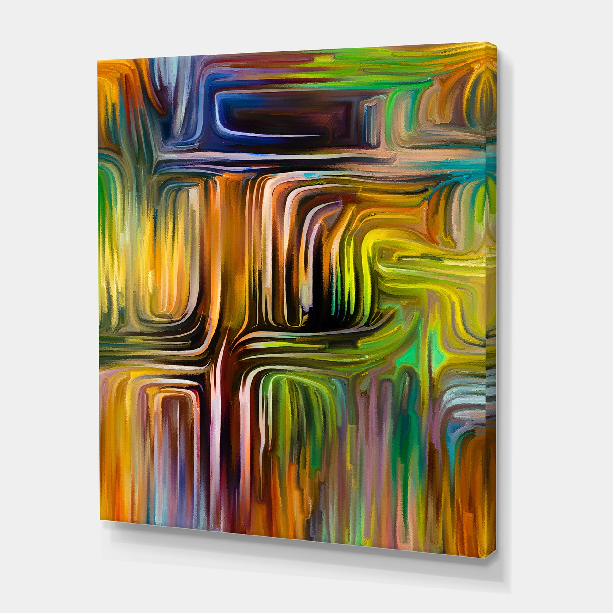 ColorSpiral Fusion I 8 in x 12 in Painting Canvas Art Print, by Designart