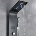 thumbnail image 6 of LED Shower Panel Tower System Stainless steel Rain Waterfall Massage Jets Black, 6 of 11