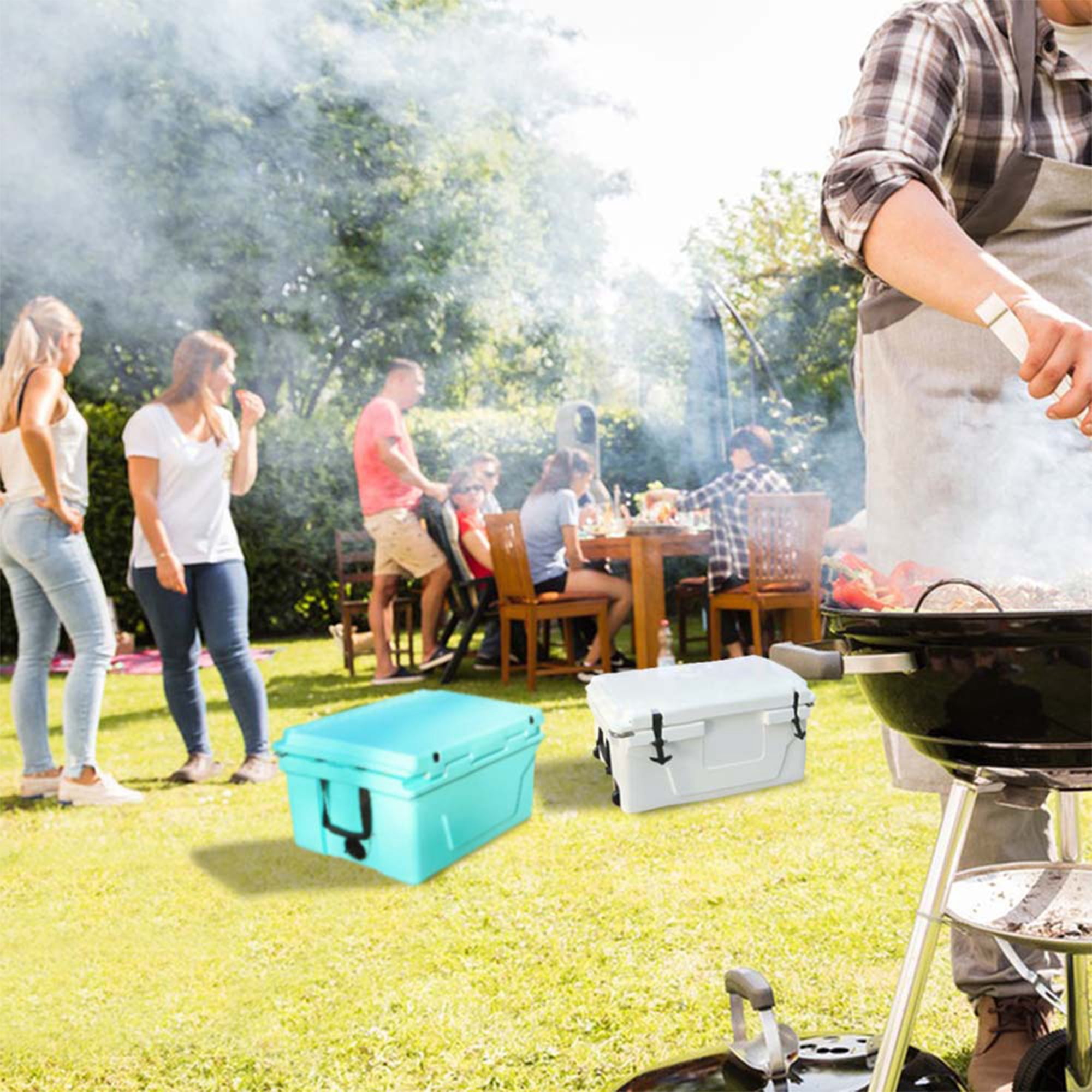 Segmart 65QT Hard Insulated Portable Cooler for Camping, Ultra-Light Insulated Ice Chest Box with 2 Wheels, Leak-Proof Cooler for Drink, Beverage, Beach, Camping, Picnic, Fishing, Boat, Barbecue, Blue