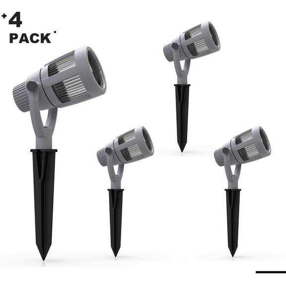 Malibu Prominence LED Floodlight Low Voltage Landscape Lighting Outdoor Spotlight Waterproof Lighting for Driveway, Yard, Lawn, Flood, Garden, Outdoor Lighting 4 PK 8418-2606-04