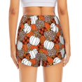 thumbnail image 2 of Lsque Various Pumpkins Printed Women's Running Shorts with Liner Pockets,Elastic Quick Dry Workout Athletic Gym Yoga Shorts,Womens High Waist Shorts-X-Large, 2 of 9