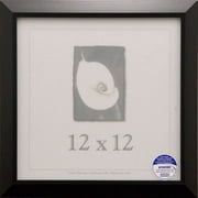 Frame USA 12" x 12" Square Acrylic/Plastic Picture Frames, Black/White