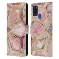 thumbnail image 1 of Head Case Designs Officially Licensed Micklyn Le Feuvre Marble Patterns Gilded Stone Tiles Leather Book Wallet Case Cover Compatible with Samsung Galaxy A21s (2020), 1 of 6