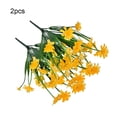 thumbnail image 3 of Naiovety Flores artificiales plantas falsas al aire libre resistentes a los rayos cabezas de crisantemo salvaje ramo No se decolora negocios Decoración Amarillo, 3 of 6