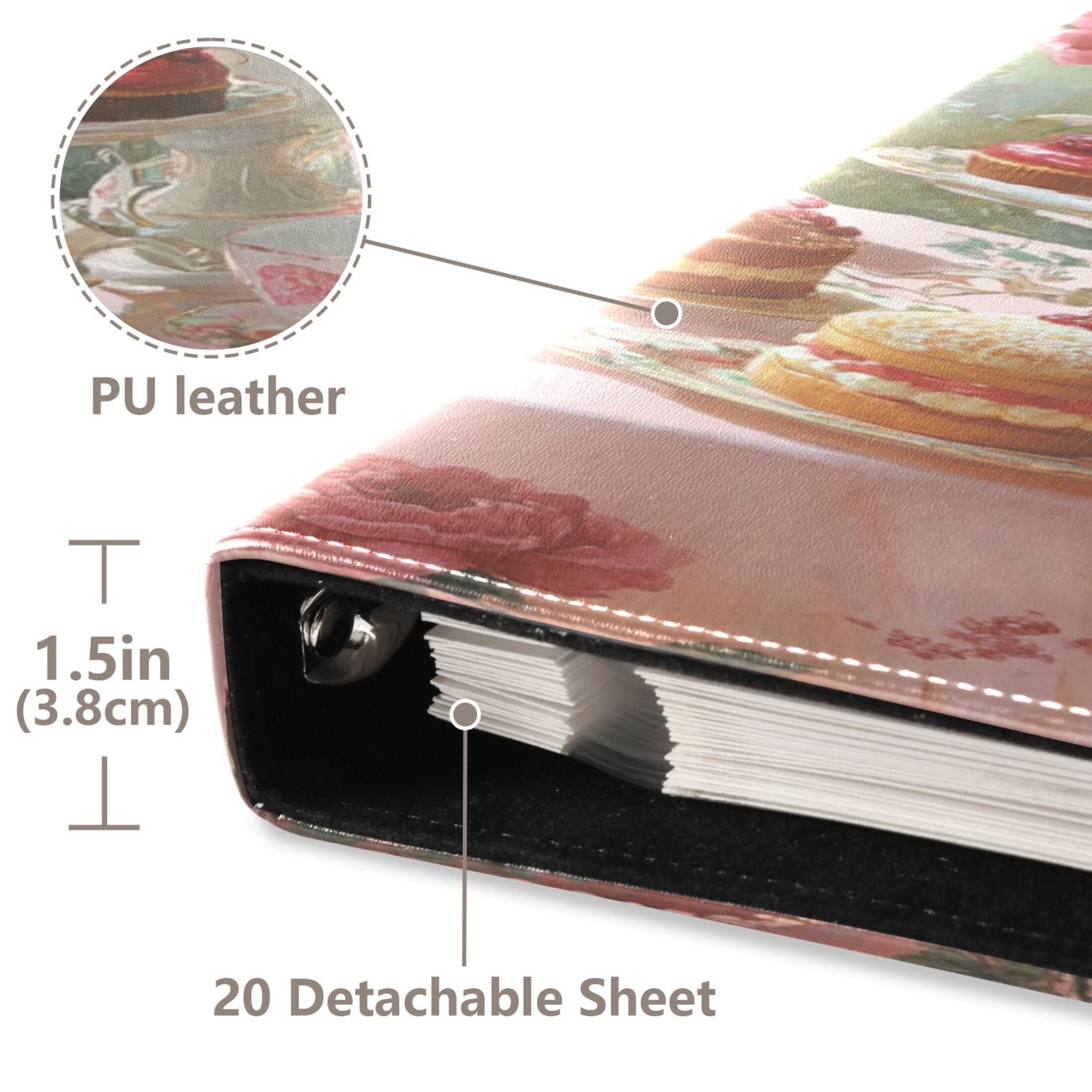 BZSMCE Photo Album Book Scrapbooking Tea Set with Roses Printed Picture Album