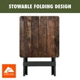thumbnail image 6 of Ozark Trail 19-inch Plastic Folding Outdoor Camp Side Table, Brown Wood Print, 6 of 9
