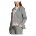 thumbnail image 3 of DKNY Womens Gray Plaid Blazer Jacket Size: 14, 3 of 3