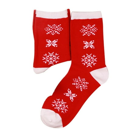 

Christmas Pattern Printing Socks Winter Warm Cotton Middle Tube Socks Unisex M