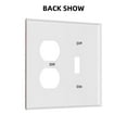thumbnail image 2 of Red Leather Pattern Mix Light Switch Cover Decorative Switch Plates and Outlet Covers Wall Plate for Electrical Kitchen Home Office Art Decor Standard Size, 2 of 4