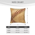 thumbnail image 4 of Bingfone Vintage Baseball Linen Throw Pillow Covers Cushion Case Pocket Button Vintage Farmhouse Pillowcase for Sofa Couch Bed 16"x16", 4 of 9
