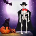thumbnail image 2 of Decoración de Halloween XCF 2 piezas de calavera esqueleto fantasma negro, 2 of 3