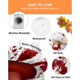thumbnail image 4 of Halloween Round Fitted Tablecloth with Elastic Blood Hand Tablecloths Horror Scary Bloody Table Cover for Kitchen Dinner Holiday Party Picnic Halloween Decor Fits Tables up to 36"- 44" Diameter, 4 of 6