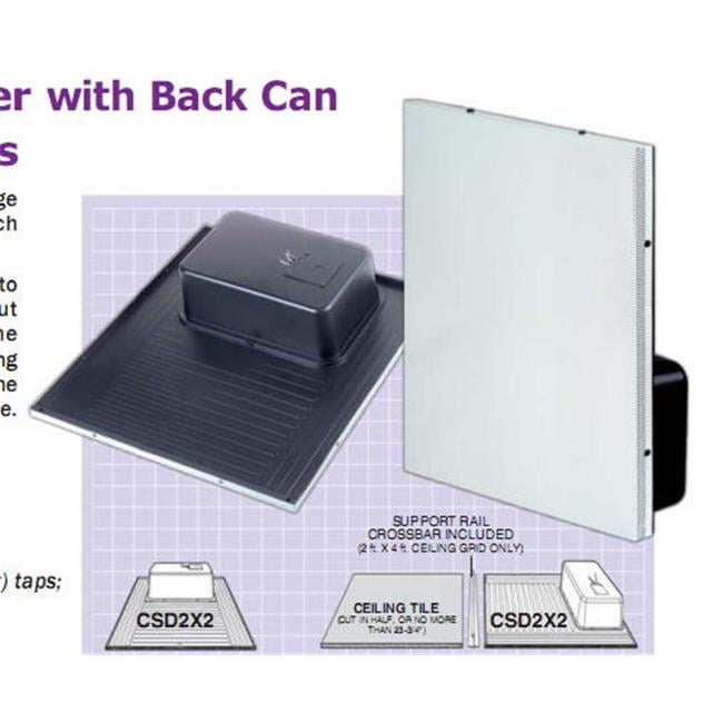 White Bogen CSD2X2/U Drop-In Ceiling Speaker Pair 2 x 2 ft 