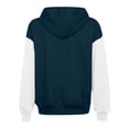 thumbnail image 5 of Jsaierl Women's Trendy Color Block Zip Up Hoodies Sweatshirts with Drawstring and Kangaroo Pocket Oversized Sporty Tops S-2XL, 5 of 6