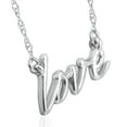 thumbnail image 2 of Pompeii 14K White Gold Love Script Pendant Necklace With 18" 14K White Gold Chain (,), 2 of 2