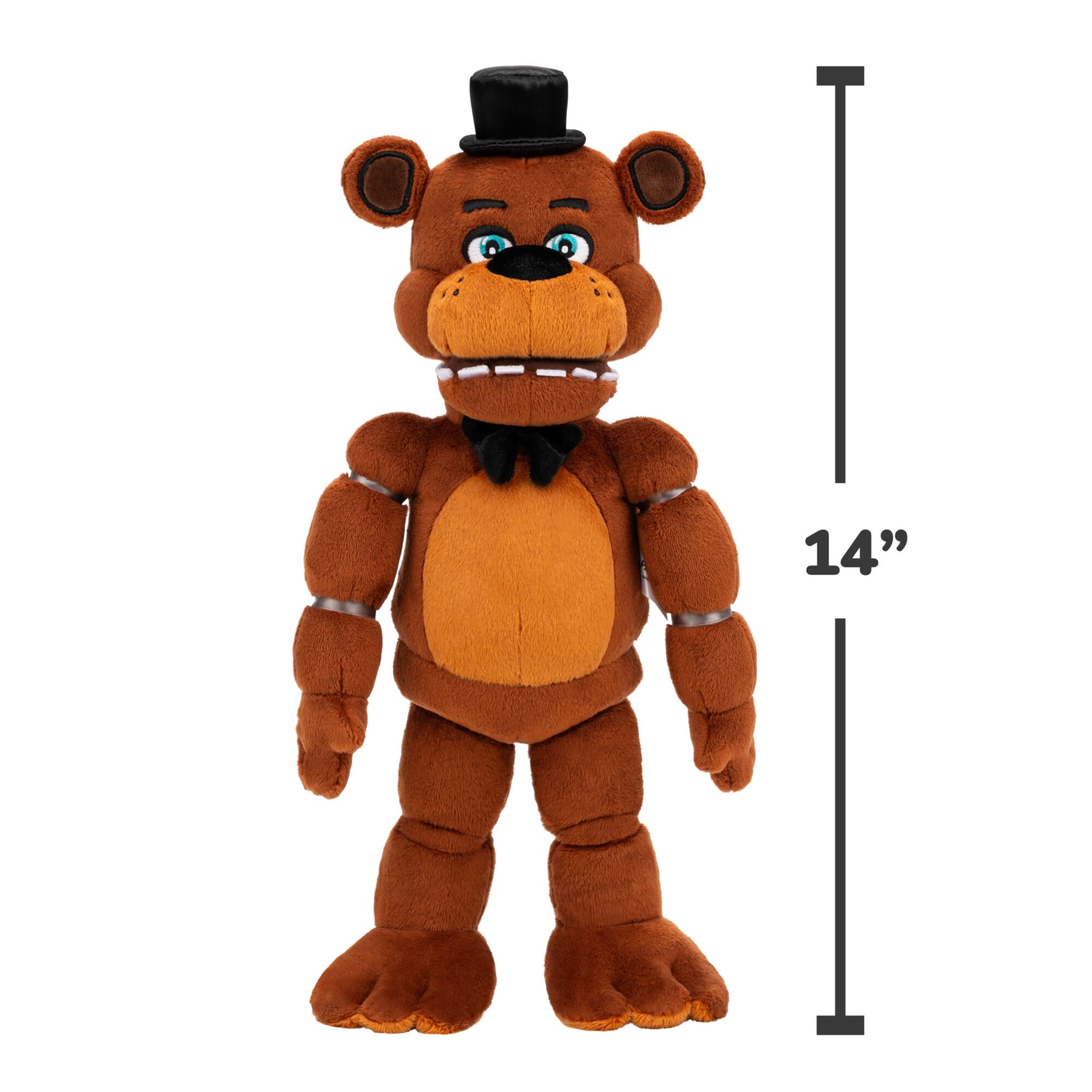 Five Nights at Freddy’s 14 inch Poseable Sound Classic Freddy Plush - 4 Sounds, and  Glow-In-The-Dark Eyes
