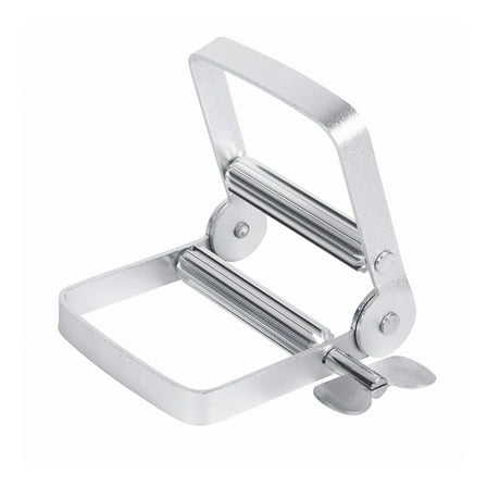Soimiss Stainless Steel Toothpaste Squeezer Manual Cream Extruder for Home Use Plated Silver