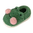 thumbnail image 1 of s de felpa con forma de rana de dibujos animados para mujer, zapatos de suelo antideslizantes, animales borrosos suaves 36-37 Zulema Pantuflas Calientes, 1 of 8