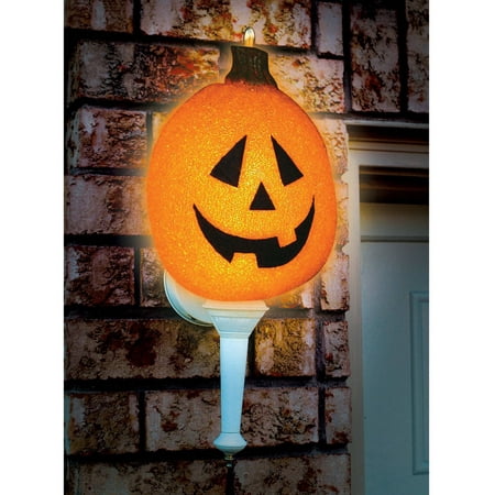 Sparkling Pumpkin Porch Light Cover Halloween Decor