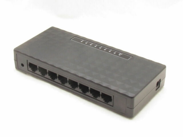 CRESTIN- 10/100 Mbps 8 Port Fast Ethernet Lan Desktop Rj45 Network Switch Hub Adapter