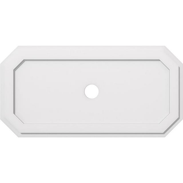 Ekena Millwork CMP38X19ED-03000 3 in. ID x 13.25 in. Rectangle Emerald Architectural Grade PVC Contemporary Ceiling Medallion