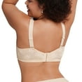 thumbnail image 3 of YANDW Full Coverage Wirefree Bras for Women Unlined Plus Size Lace Minimizer Bralette, Beige 40C, 3 of 8