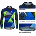 thumbnail image 3 of voofly Cycling Jersey Long Sleeve with 3+1 Rear Pockets Reflective Tape Full Zipper Men Bike Jersey Quick Dry Cycling Shirt Blue M, 3 of 8