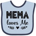 thumbnail image 3 of Inktastic Mema Loves Me Baby Clothes Girls Baby Bib, 3 of 4