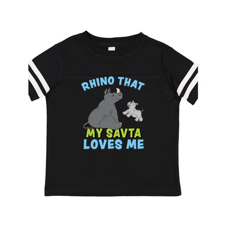 

Inktastic Rhino That My Savta Loves Me with Cute Rhinos Gift Toddler Boy or Toddler Girl T-Shirt