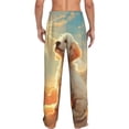 thumbnail image 7 of Salouo Sunshine Golden Cloud Dog Print Pajama Pants for Men, Lounge Pants Elastic Waistband Casual Men's sleepwear Loungewear Sleep Pajama Pant -X-Large, 7 of 7