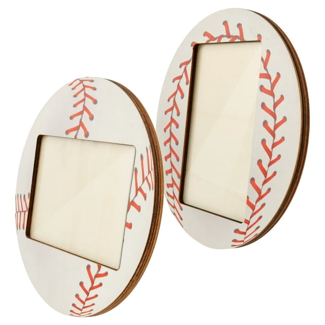 HLONK 4x6 Sport Picture Frame Wood Baseball Tabletop Photo Frame 2 Pack