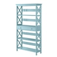 thumbnail image 2 of Convenience Concepts Oxford 5 Tier Bookcase with Drawer, Sea Foam Blue, 2 of 9