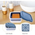 thumbnail image 7 of Soap Holder Leakproof Travel Soap Dish with Lid Draining Soap Bar Holder with Drainage Layer Square Soap Container Portable Soap Case for Traveling Camping Outdoor Gym Bathroom Shampoo Soap Essential, 7 of 7