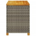 thumbnail image 3 of vidaXL Garden Storage Box Grey 110x55x63 cm Poly Rattan Acacia Wood, 3 of 5