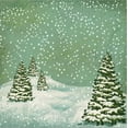 thumbnail image 2 of Art.com Vintage Postcard with Christmas Trees, Snow (Jpeg Version) Stretched Canvas Print Wall Art by Alkestida, 30" x 30", 2 of 4