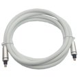 thumbnail image 1 of AMX TFO-02 VR Toslink Audio Fiber Optic Cable Premium Metal Connectors 6 Ft White, 1 of 1