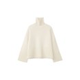 thumbnail image 1 of SuéTeres Para Mujer Cuello Alto Manga Larga Estampado Rayado/Color SóLido Lado Dividido Tops XBTCLXEBCO Beige;L, 1 of 6