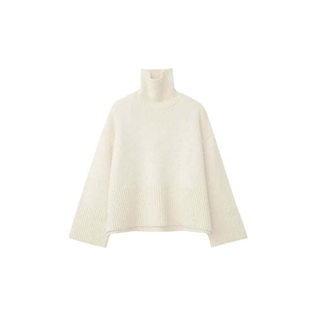 SuéTeres Para Mujer Cuello Alto Manga Larga Estampado Rayado/Color SóLido Lado Dividido Tops XBTCLXEBCO Beige;L