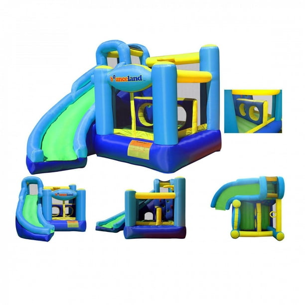Bounceland Ultimate Combo Inflatable Bounce House, 12 ft L x 10 ft W x 8 ft  H, Basketball Hoop, Obstacle Wall, Fun Tunnel, Slide and Bounce Area for  Kids 