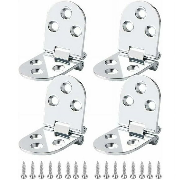 Turn Plate Hinge Hidden For Windows, High Grade Material Zinc Alloy With Anti-corrosion Coating Silver (4Pcs)