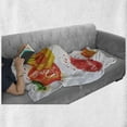 thumbnail image 6 of Fruit Soft Flannel Fleece Throw Blanket, Watercolor Grunge Background with Paint Splashes Peach Raspberry Plum and Orange, Cozy Plush for Indoor and Outdoor Use, 50" x 60", Multicolor, by Ambesonne, 6 of 6