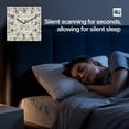thumbnail image 4 of Spring Flowers Wooden Wall Clock Silent Non Ticking, Farmhouse Sage Green Pastoral Floral Leaf Square Wall Clocks Battery Operated, Decor Clock for Home Office, Living Room, Kitchen, 12 Inch, 4 of 9