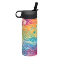 thumbnail image 2 of 18 Oz Insulated Sports Bottle, Outdoor Sports Gym Handheld Portable Casual Stainless Steel Water Bottle, Straw With Lid Lightgrey Tie-Dye Background Vibrant Colors And Swirling, 2 of 9