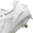 thumbnail image 2 of Nike Women's Hyperdiamond 4 Elite Metal Fastpitch Softball Cleats (White/Silver, 9.5, Medium/B), 2 of 4