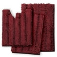 thumbnail image 1 of Clara Clark Bath Rug Chenille Bath Mat, Super Soft Absorbent Bathroom Rug Small, Medium, Contour, Red, 1 of 10