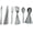24-Pk. Silver Style Set, variant on Plastic Disposable Silverware Set of 24 or Serving Utensils Set of 4